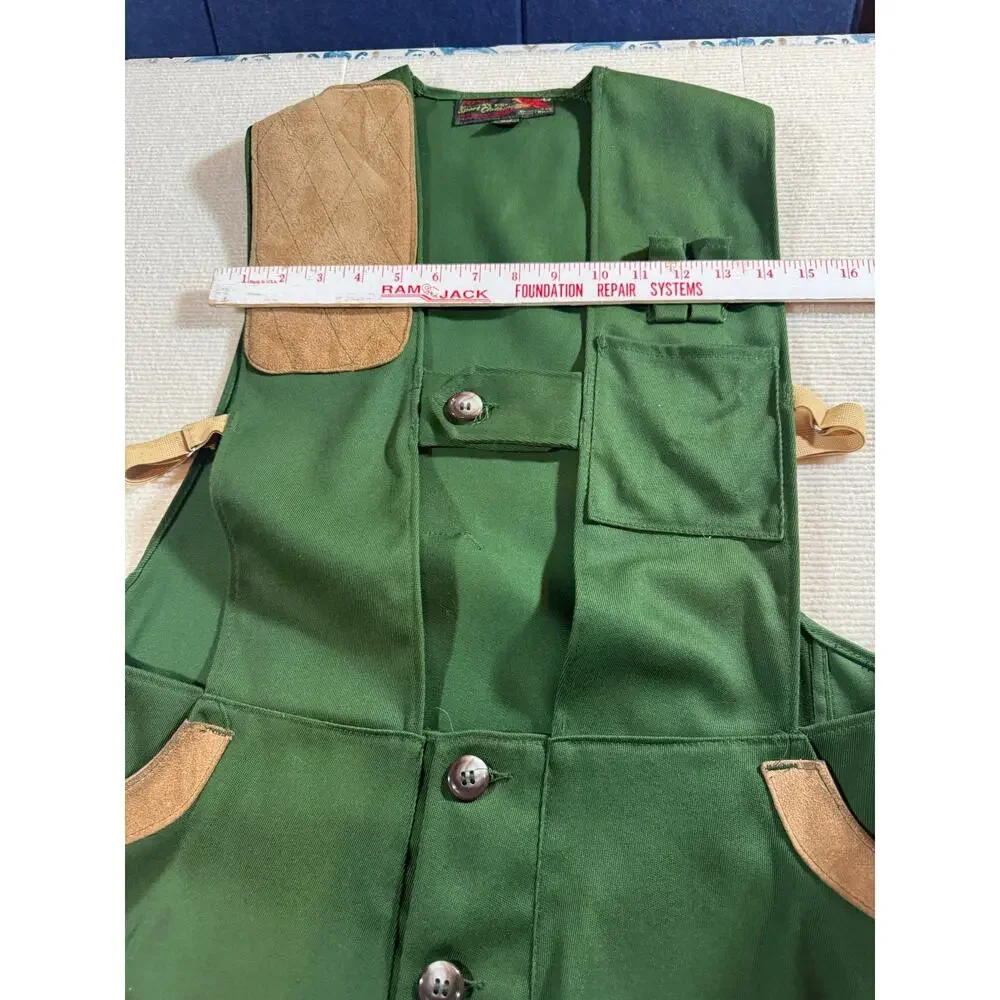 Vintage 10x Americas Finest Sport Clothing Hunting Shooting Vest Men’s Size 34/S